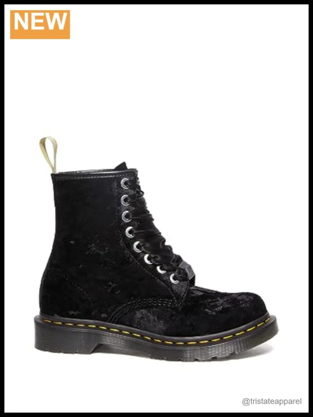 Vegan Leather Lace-Up Ankle Boots Crushed Velvet Vegan-Friendly Block Heel